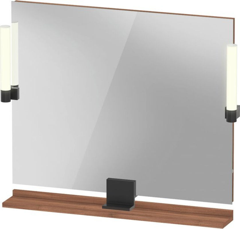 Duravit Sivida Spiegel mit LED-Beleuchtung in Diamantschwarz Matt, B/H/T: 85 x 65 x 3,6 cm - Bild 1