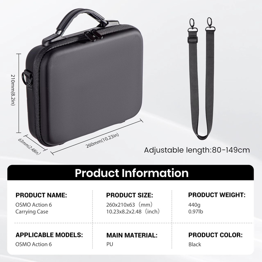 DJI Hartschalen-Reisetasche für Osmo Action 6 Kamera-Zubehör in Schwarz - Bild 6