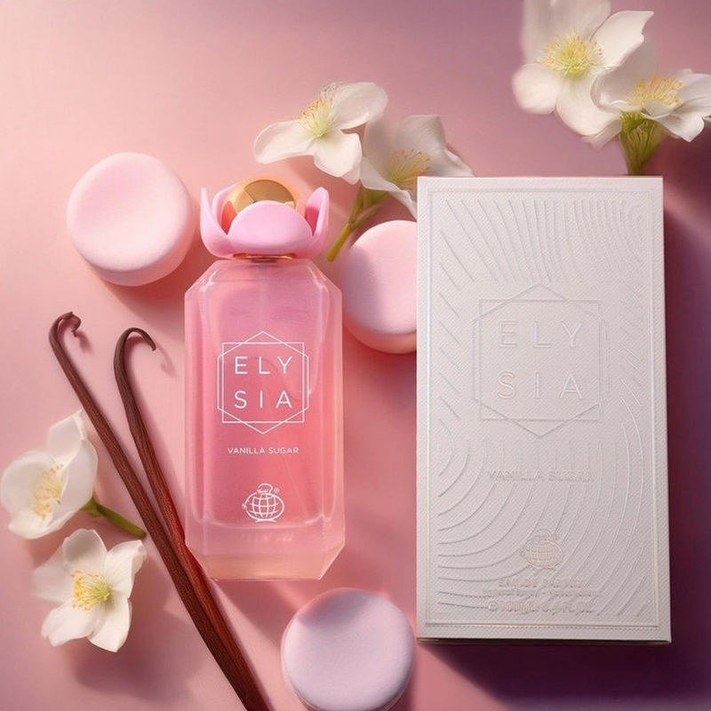 Fragrance World Elysia Vanilla Sugar Eau de Parfum für Erwachsene in Rosa, 100ml - Bild 2