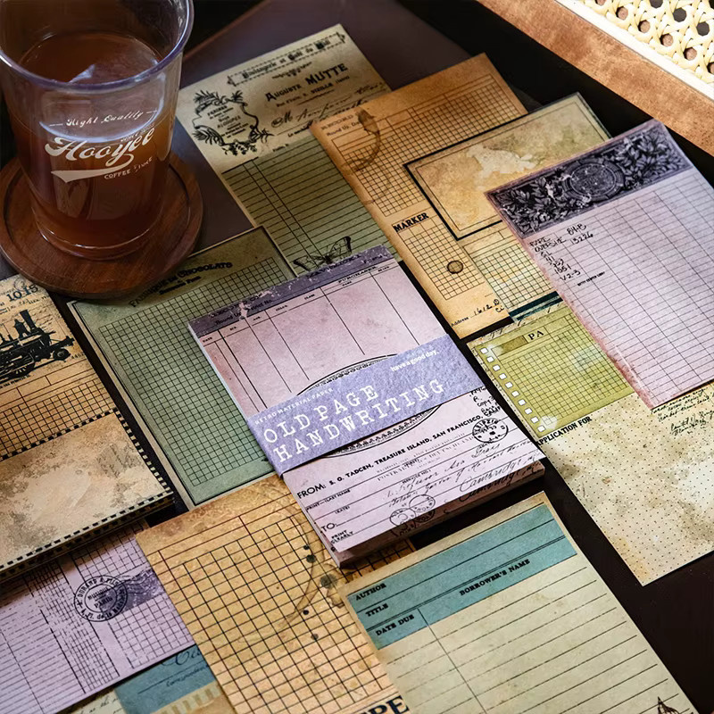 JIANQI 30 Stück Vintage Scrapbooking Papier Set für DIY Tagebuch und Dekoration, Mehrfarbig - Bild 2