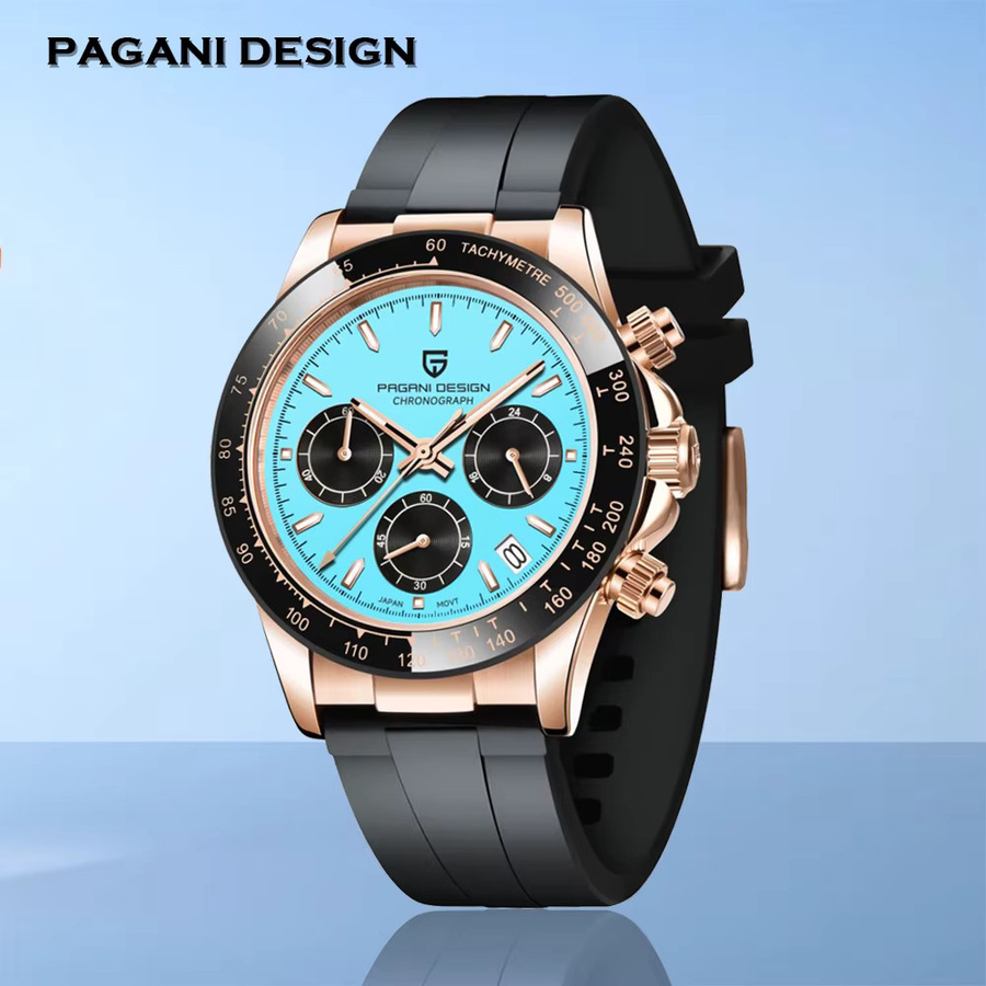 PAGANI DESIGN Chronograph, Quarz, Edelstahl, Saphirglas, 40 mm, Herren - Bild 2