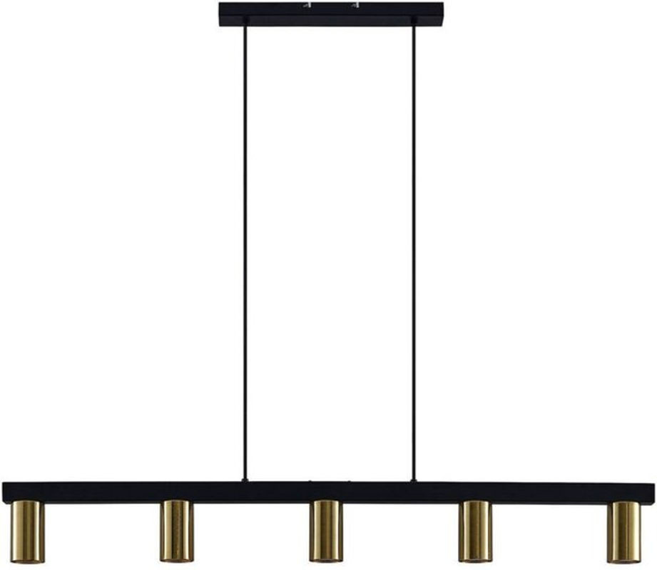 Lindby Baliko Pendelleuchte Modern Schwarz aus Metall mit GU10 Fassung - Bild 1