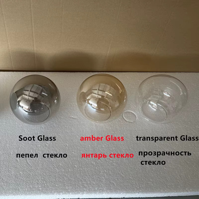 ZHUOYU Moderne LED-Pendelleuchte mit transparenten Glaskugeln in Gold/Messing, dimmbar, ideal für Wohnzimmer und Treppenhaus - Bild 3