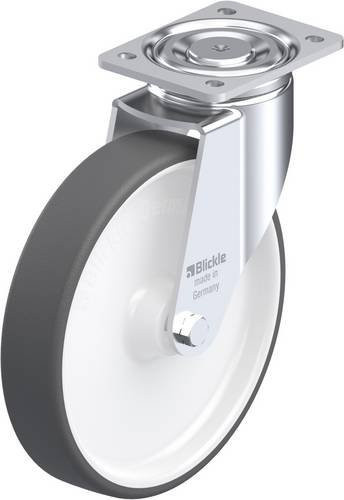 Blickle Lenkrolle LH-POTH 250G in Grau und Weiß mit Kunststoffrad, Durchmesser: 25 cm, Tragfähigkeit: 900 kg - Bild 1