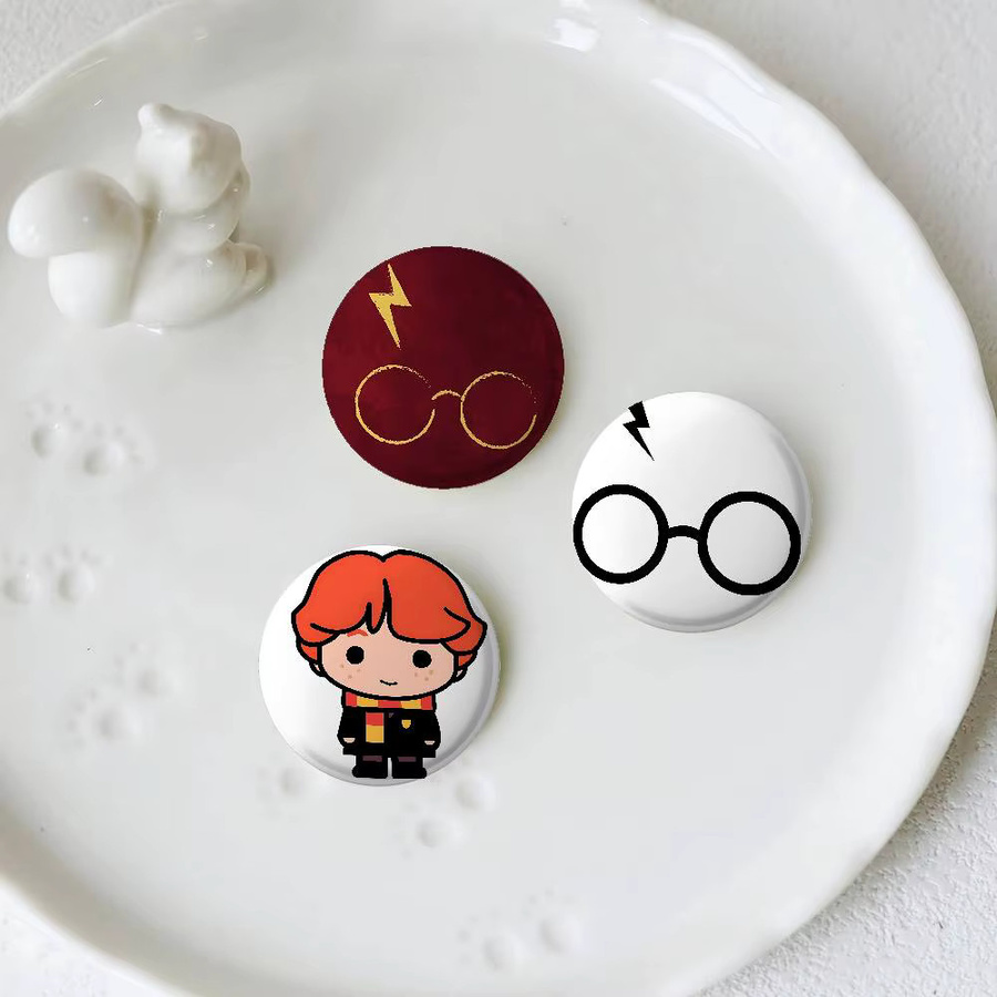 Harry Potter Abzeichen, Cartoon Runde Brosche, Acryl, Pins - Bild 4
