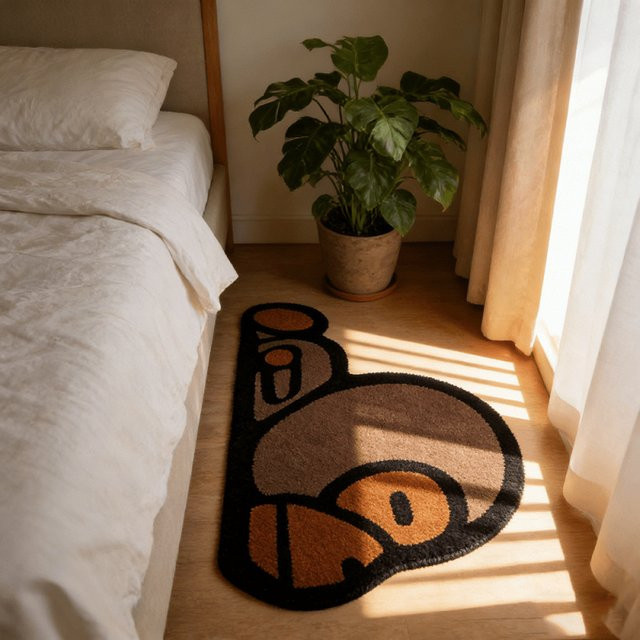VIKAMA Kinderzimmerteppich mit Affen-Motiv für das Schlafzimmer - Bild 1