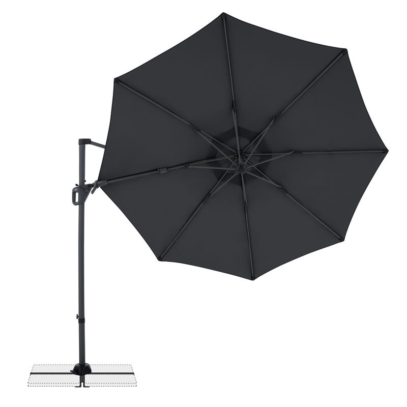 Doppler Ampelschirm LIFE 310 Side in Anthrazit mit Ø 310 cm - Bild 3