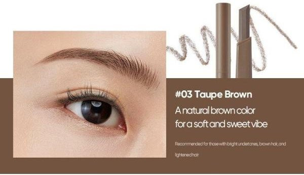 BANILA CO Smudge Out Detail Augenbrauenstift, 03 Taupe Brown, 0,3 g - Bild 1