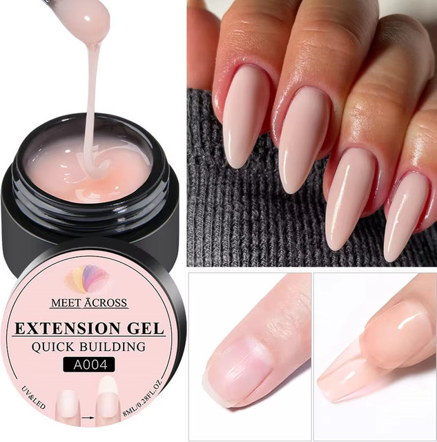 MEET ACROSS Nagelgel Nude Pink, 8 ml, Glänzend - Bild 1
