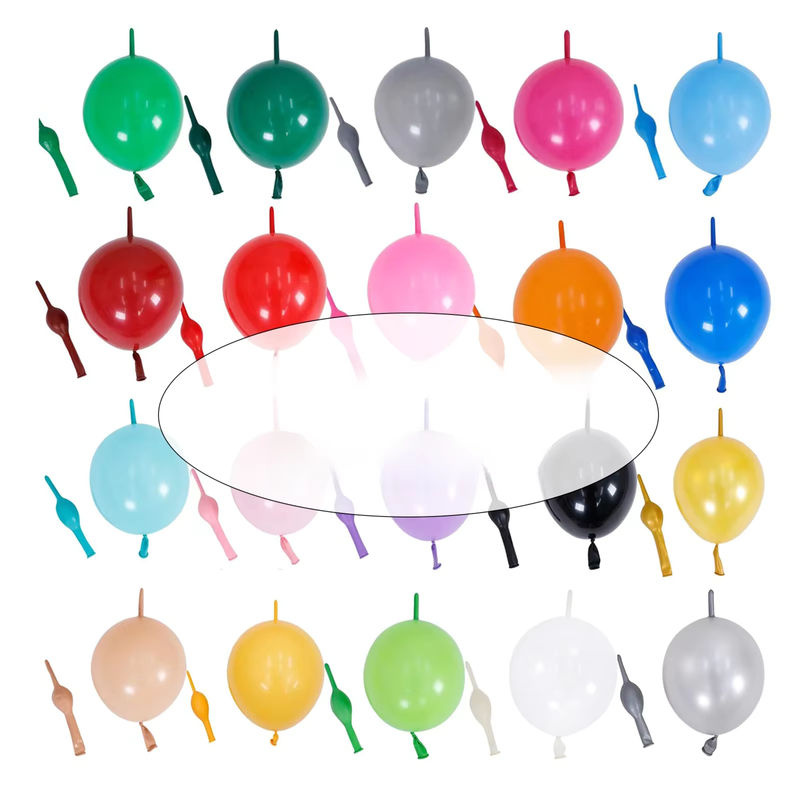 MicroPlush Verbindungsballons aus Latex in Pastellfarben und Gold für Partydekoration, 6/12 Zoll - Bild 3