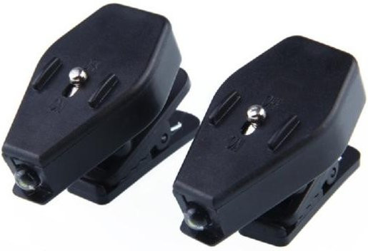 2er-Set Tragbare Mini-LED-Clip-on-Leseleuchten in Schwarz für Arbeit und Outdoor - Bild 1