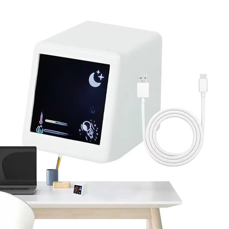 Intelligenter digitaler Wecker mit Wifi Smart Air Wettervorhersage und Desktop-Dekoration in Weiß oder Gelb - Bild 7
