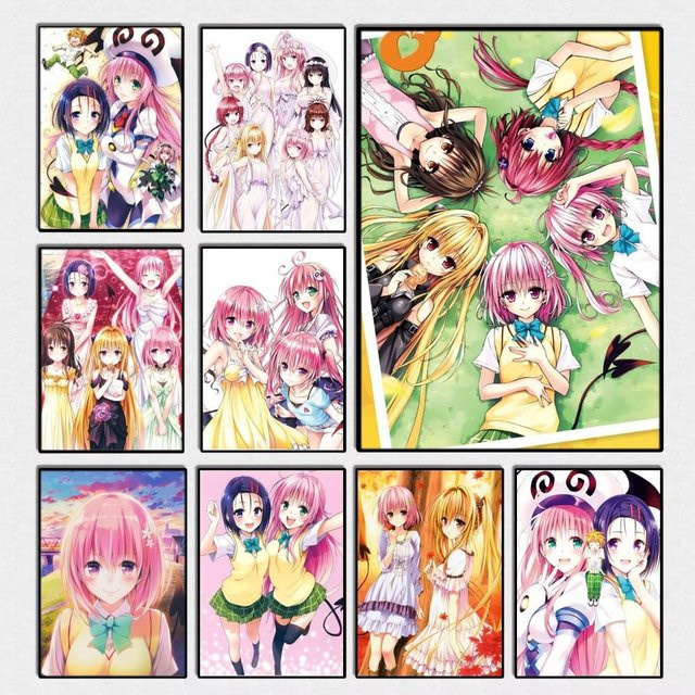 Anime To Love Ru Poster als Wandaufkleber aus Papier, Mehrfarbig, Rechteckig - Bild 1