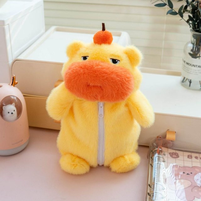 Yiran bag Kaki Capybara Lulu Plüsch Umhängetasche Tierpuppe, orange, ab 4 Jahren - Bild 1