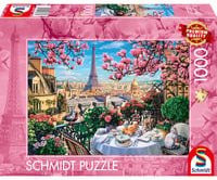 Schmidt Spiele Puzzle Frühstück in Paris mit Eiffelturm, 1000 Teile - Bild 1