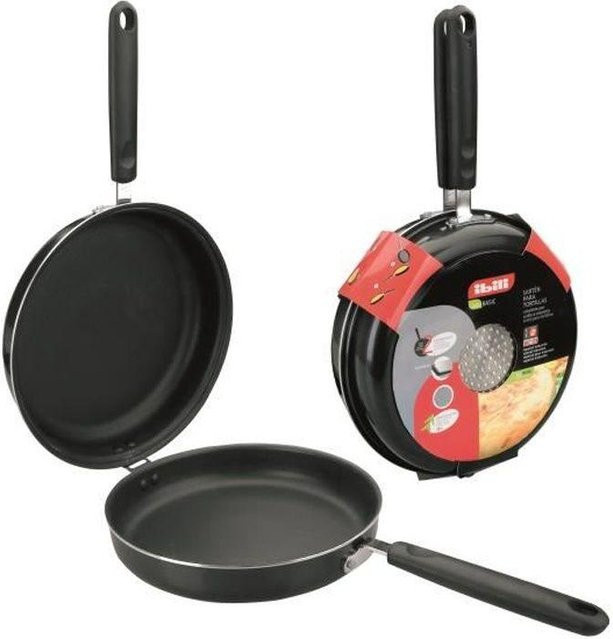 Indubasic Omelettenpfanne aus Aluminium mit Antihaftbeschichtung, Rot, Durchmesser: 28 cm - Bild 1