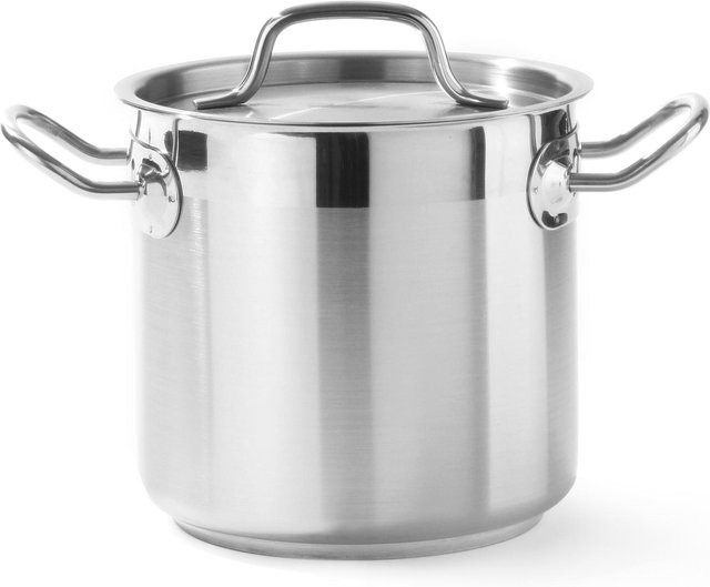 Hendi Profi Line hoher Topf mit Deckel aus Edelstahl und Aluminium, Silber, Durchmesser: 16 cm, Höhe: 15 cm, Volumen: 3 l - Bild 1