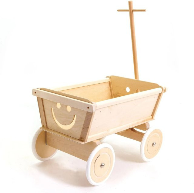 HolzFee Handwagen Hawa 50-2-R Kastenwagen aus Buche Holz Naturbelassen - Bild 1
