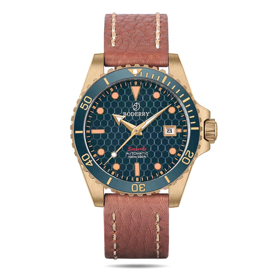 BODERRY Armbanduhr Automatik, Bronze, 40 mm, Herren, Saphirglas, 10 ATM - Bild 3