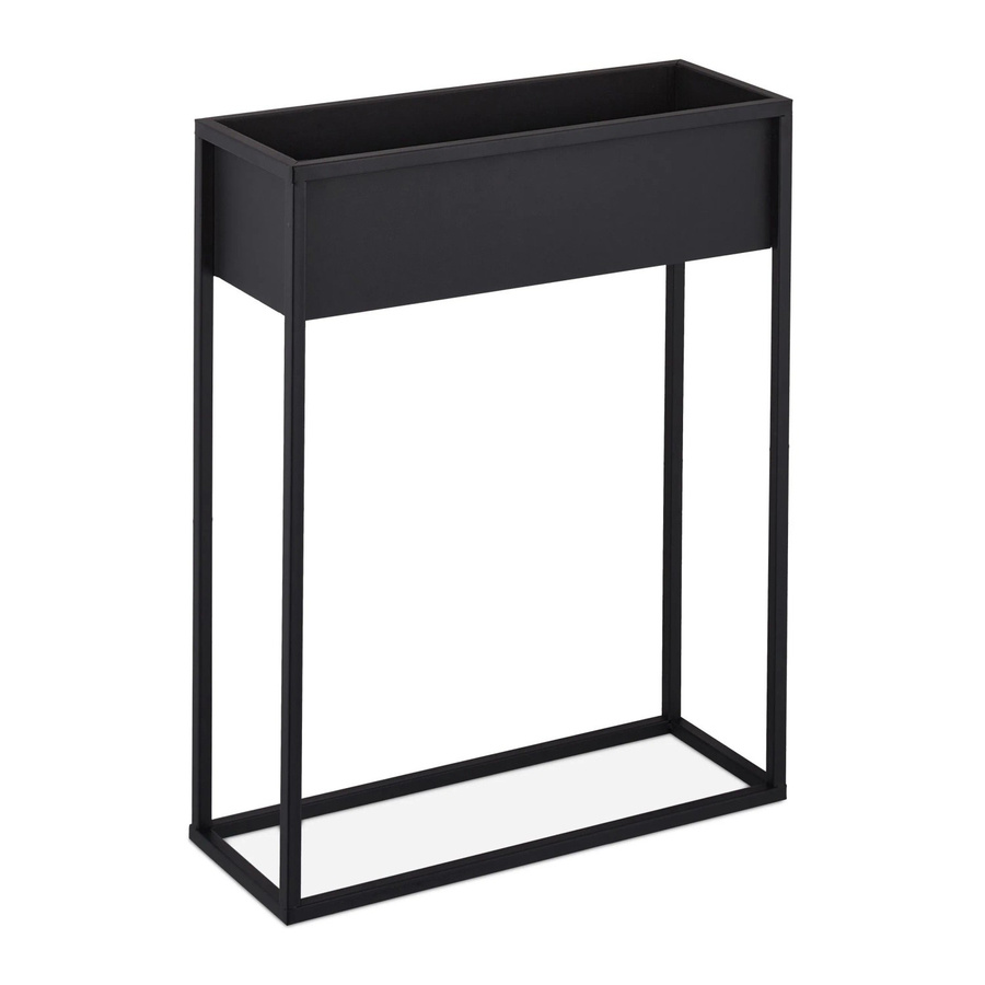 Relaxdays Blumenständer aus Eisen in Schwarz, modern und matt, Höhe: 70 cm, Breite: 55 cm, Tiefe: 20 cm - Bild 2