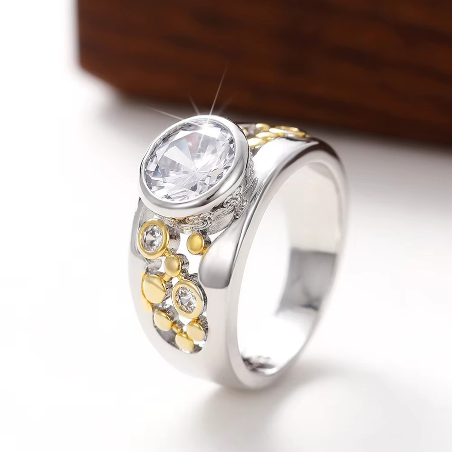 Huitan Ring, Bicolor, Zirkonia, Damen - Bild 2