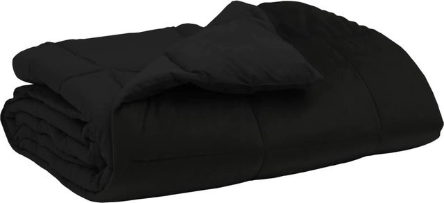 vidaXL Sommerdecke aus Mikrofaser in Schwarz, B/T: 200 x 200 cm - Bild 1