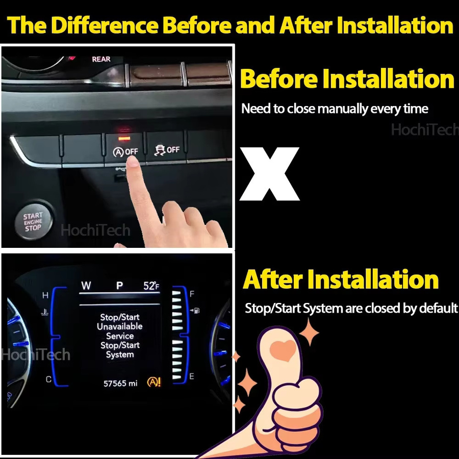 Auto Start Stop Eliminator Schalter für Seat Ateca KH7 2016-2021 in Schwarz - Bild 3
