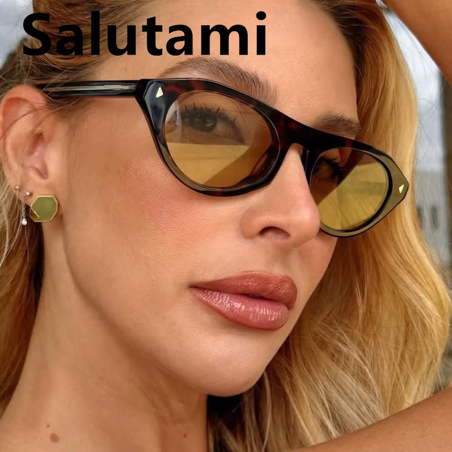 Salutami Cat-Eye Sonnenbrille, Vollrand, Schwarz, Damen, Kunststoff - Bild 2