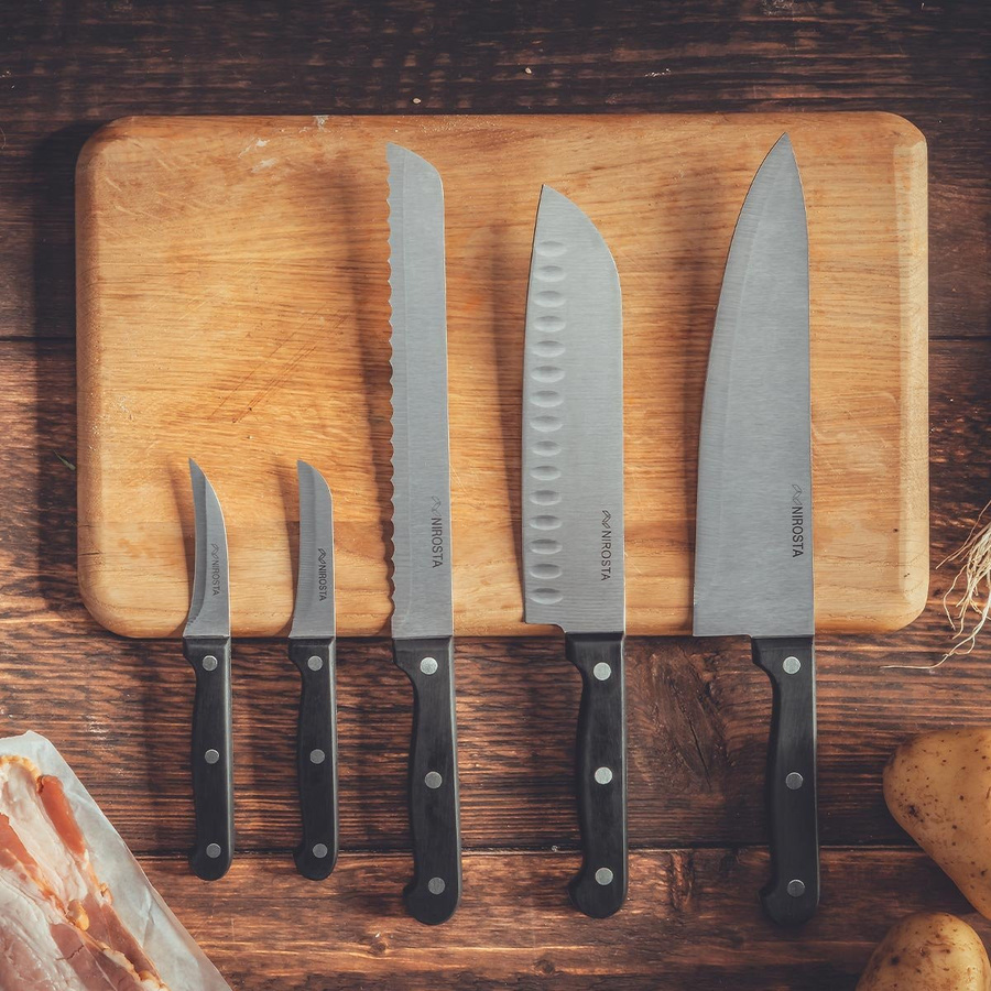 Nirosta Messer-Set Mega, 5-teilig, Schwarz und Silber - Bild 2