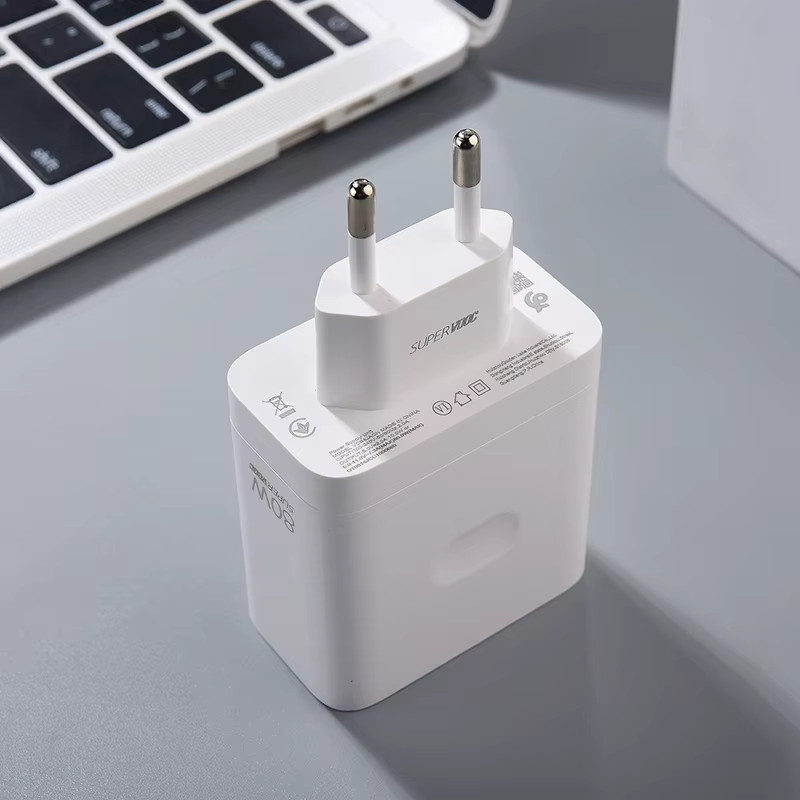 Realme Super VOOC Dart Ladegerät 80 W mit USB Typ C Kabel in Weiß - Bild 2