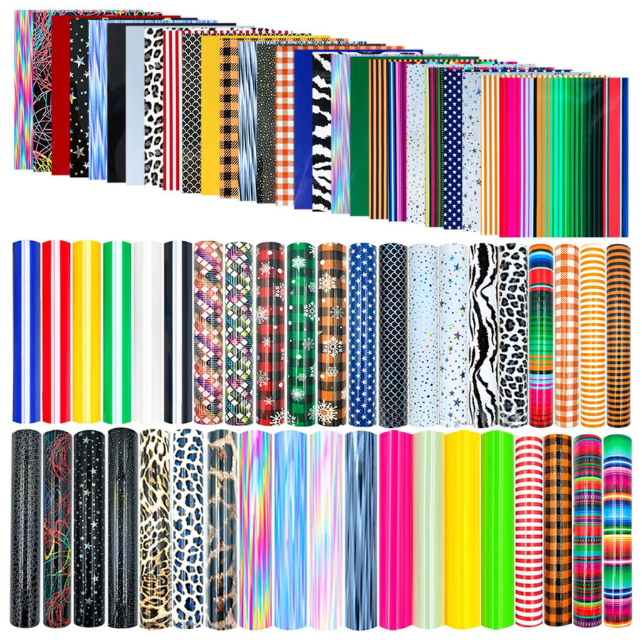Findohope 3D Puff Wärmeübertragungsvinylblatt mit Tiermuster in Multicolour, 30,5 x 25,4 cm, 33 Farben zum Aufbügeln auf T-Shirts und Kleidung - Bild 2