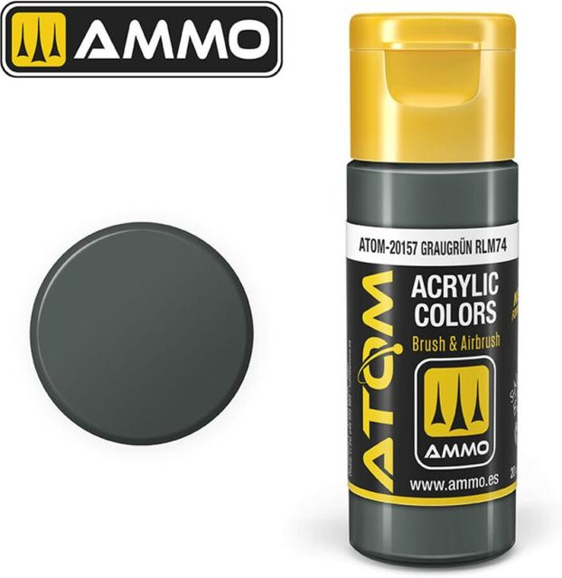AMMO by MIG Jimenez Atom Color Graugrün RLM74, Grau - Bild 1