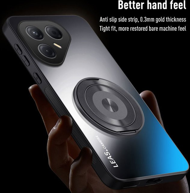 EUCAGR Schutzhülle für Tecno Pova 7 5G mit mattem AG-Finish, weiche TPU und PC Rückseite, mit Standfunktion, Farben: Schwarz oder Weiß - Bild 1