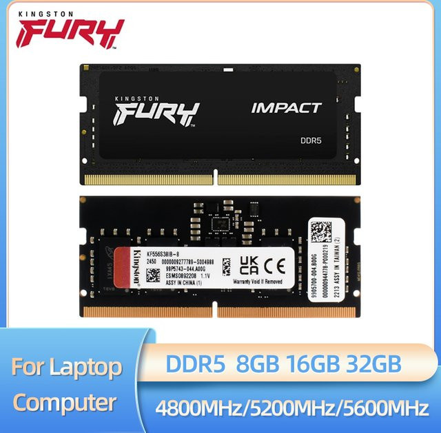 Kingston DDR5 SODIMM Notebook Arbeitsspeicher PC5-34800 PC5-41600 1,1V 262Pin - Bild 1
