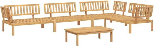 vidaXL 5-tlg. Garten-Sofagarnitur aus Akazien-Massivholz in Braun - Bild 1