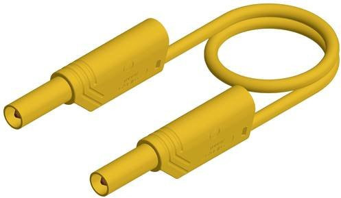 Hirschmann MLS SIL WS 50/1 Sicherheits-Messleitung mit 4mm Lamellenstecker in Gelb, Länge: 0,50 m - Bild 1