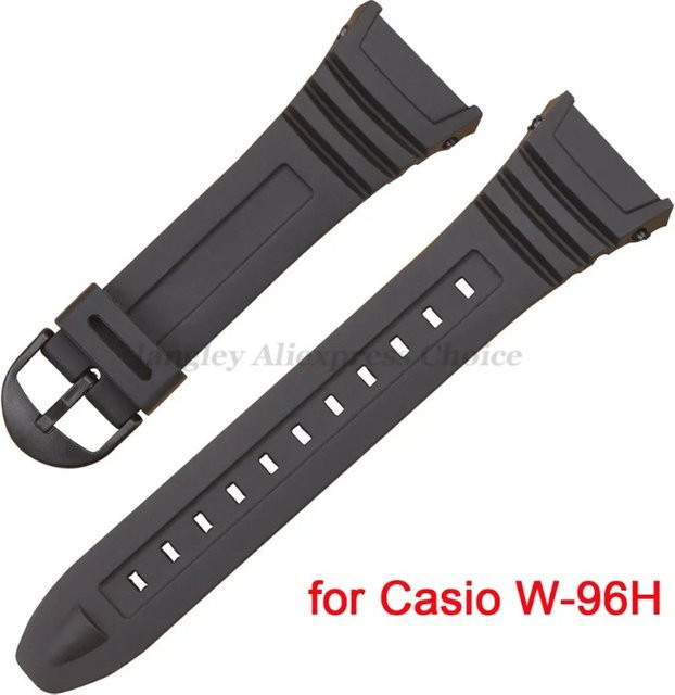 Casio Uhrenarmband, Silikon, Schwarz, Herren - Bild 1