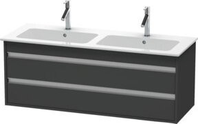 Duravit Waschtischunterschrank Ketho in Graphit, wandhängend mit 2 Schubladen, B/T/H: 127 x 47,5 x 48 cm - Bild 1