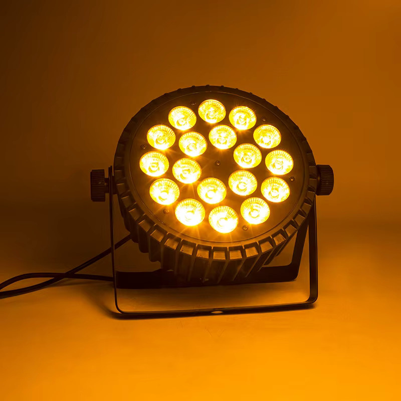 SHEHDS 8er Set LED Flache Par Scheinwerfer RGBW/RGBWA+UV 6in1 Bühnenbeleuchtung aus Aluminium Legierung in Schwarz für DJ, Disco und Bühne - Bild 2