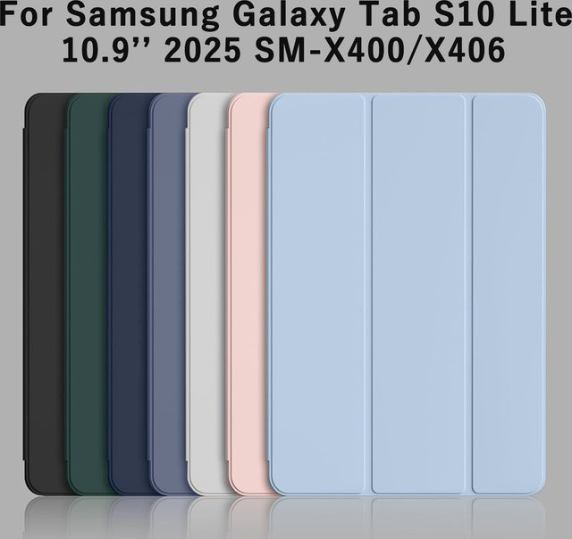 Samsung Galaxy Tab S10 Lite 2025 Schutzhülle Flip Case mit magnetischem Ständer aus PU Leder in Schwarz - Bild 1