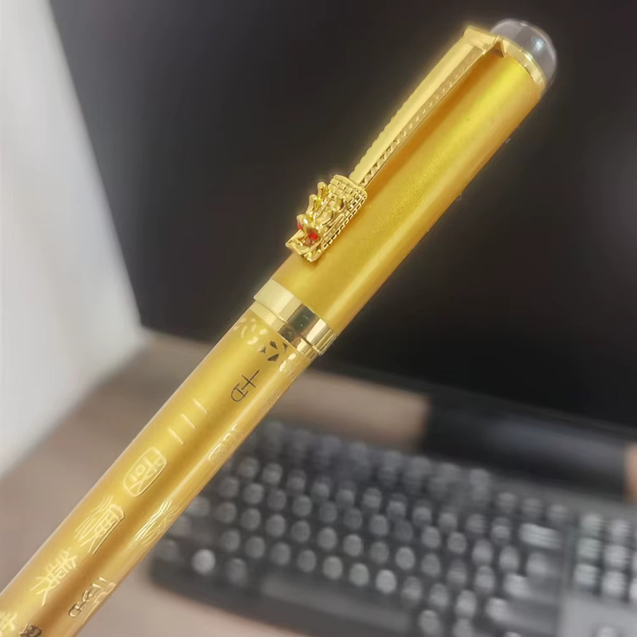 AliWuzn Füllfederhalter aus Metall im chinesischen Retro-Stil mit Goldakzenten und Selbstansaugfunktion - Bild 4