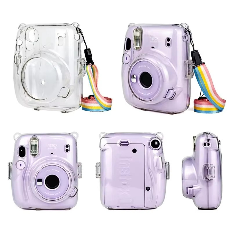 Richwell Kameratasche mit Riemen und transparente Schutzhülle für Fujifilm Instax Mini 11 - Bild 1