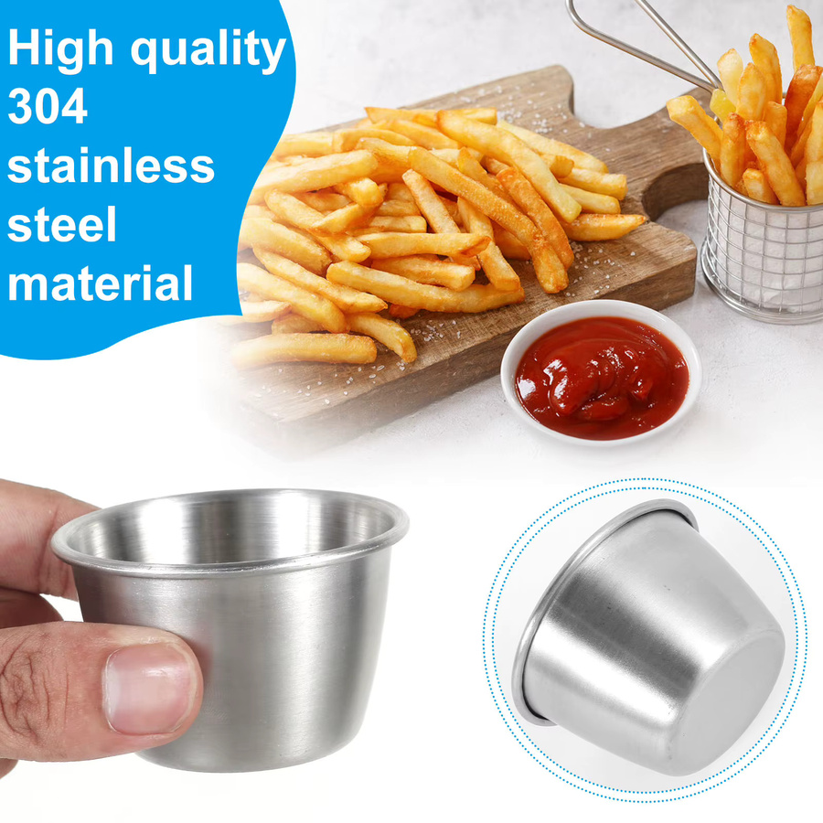 Willstar Salatdressing Behälter aus Edelstahl, 6er Set, Silber, auslaufsicher, 71 ml pro Behälter - Bild 2