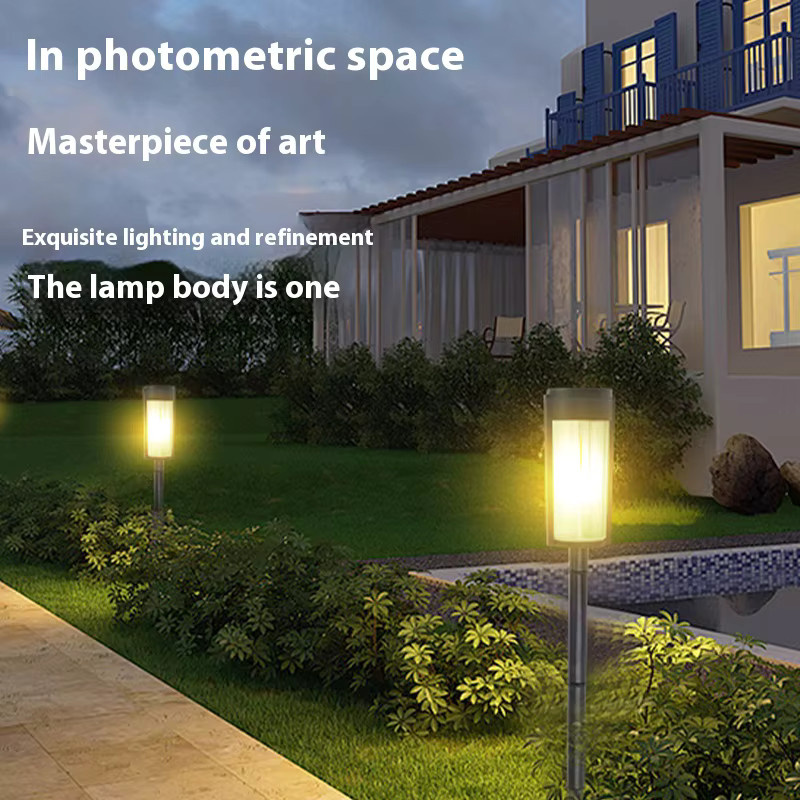 ESMARTER Solar LED Bodenleuchte für Garten und Terrasse, Regendichte Außenbeleuchtung in Schwarz, Warmweiß - Bild 4
