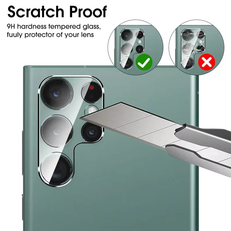 HD Kamera Objektiv Schutz Film aus gehärtetem Glas für Samsung Galaxy S25 S24 S23 S22 Ultra Plus, Transparent, 1-3 Stück - Bild 3