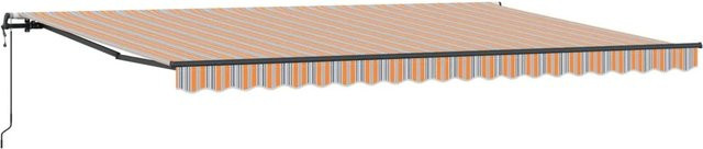 vidaXL Ausziehbare Markise Mehrfarbig, manuell und fernbedienbar, B: 500 cm, T: 350 cm - Bild 1
