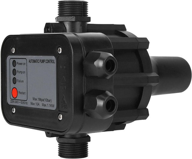 Neoglint Selbstansaugende Wasserpumpe mit automatischem Druckregler und Druckschalter, Schwarz, 220 V - Bild 1