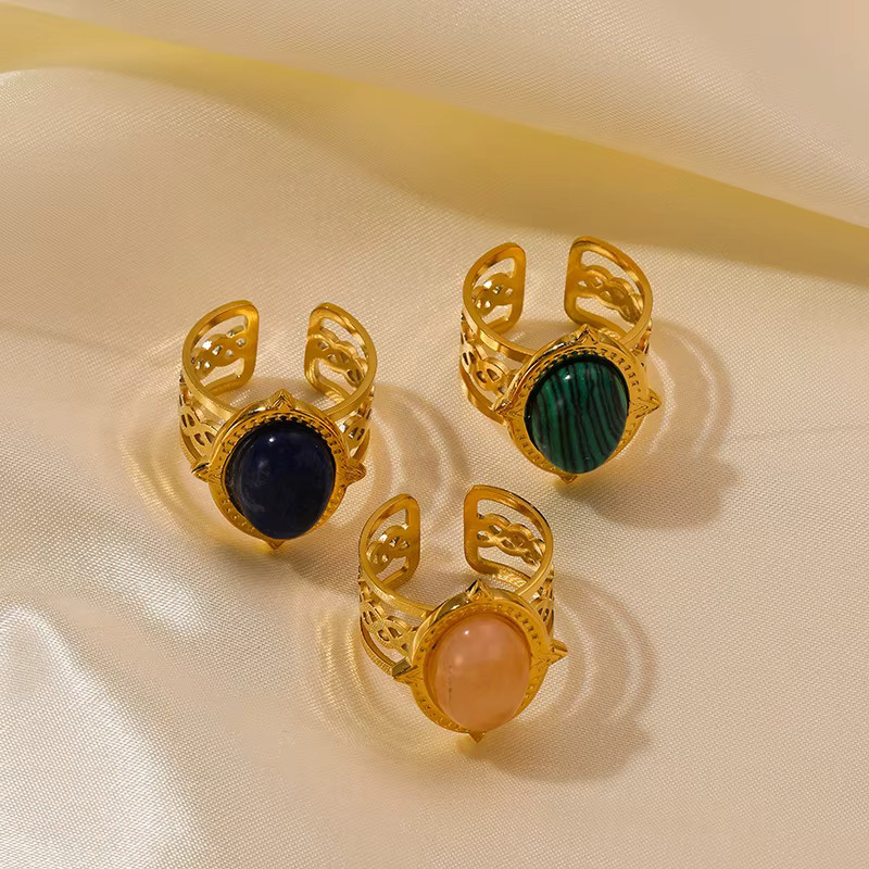 EILIECK Ring, Edelstahl, Gold, Damen - Bild 2
