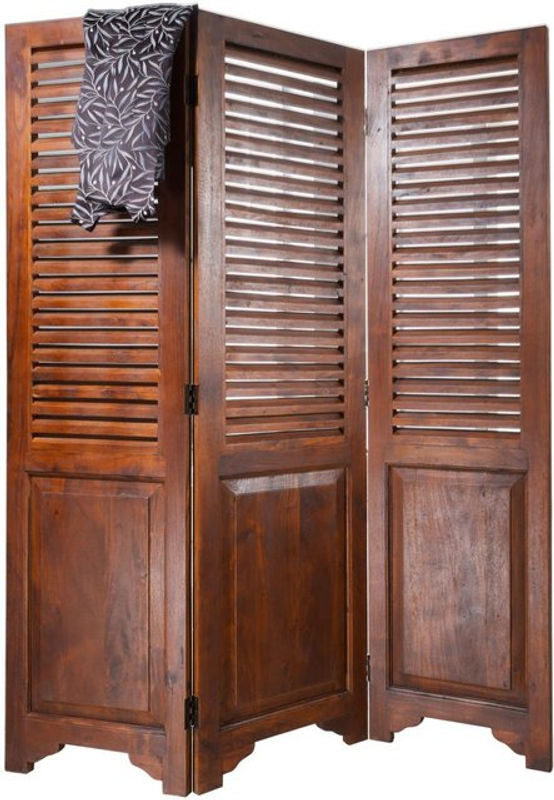 Trennwand Oxford 520 aus Akazie in Nougat, braun, Landhausstil, B/T/H: 141 x 3 x 175 cm - Bild 1