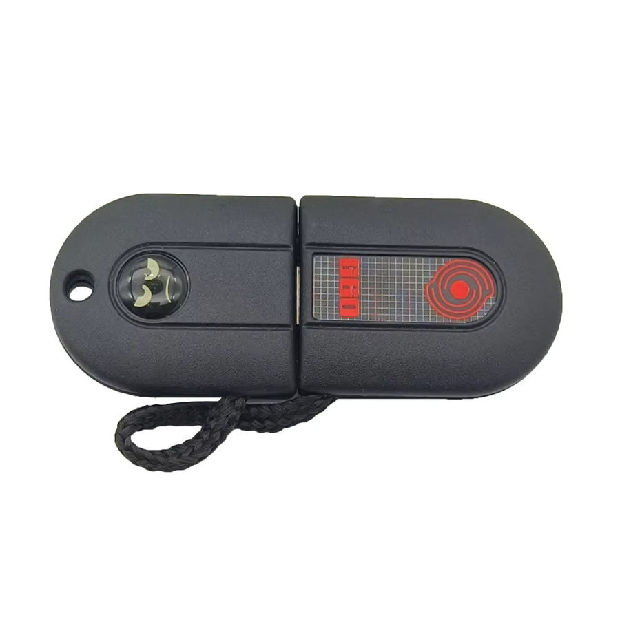 Cocolockey HU49 Uncut Blade Autoschlüsselgehäuse mit LED-Beleuchtung für VW 8V 16V 20VT TDI MK2 MK3 Golf G40 SLC VR6 G60 Schwarz ohne Logo - Bild 2